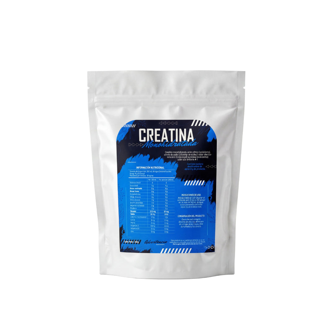 CREATINA MONOHIDRATADA SABORIZADA 83% DE PUREZA x 300 G