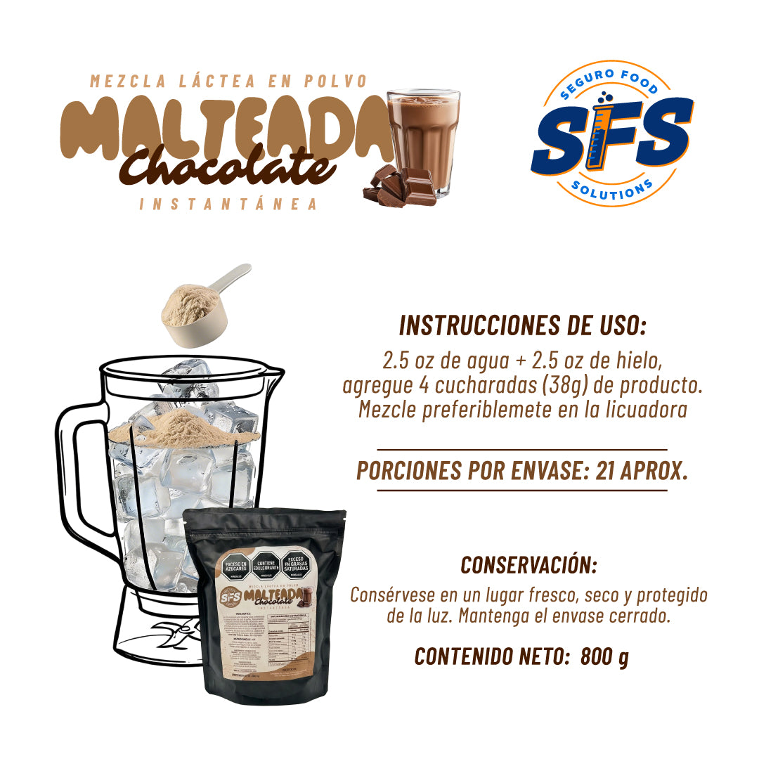 MALTEADA DE CHOCOLATE X 800 G