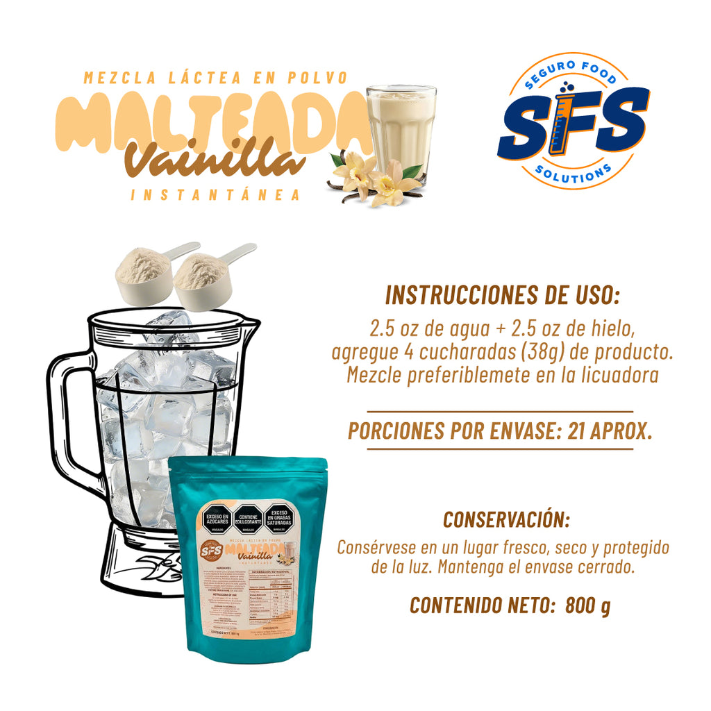 MALTEADA DE VAINILLA X 800 G