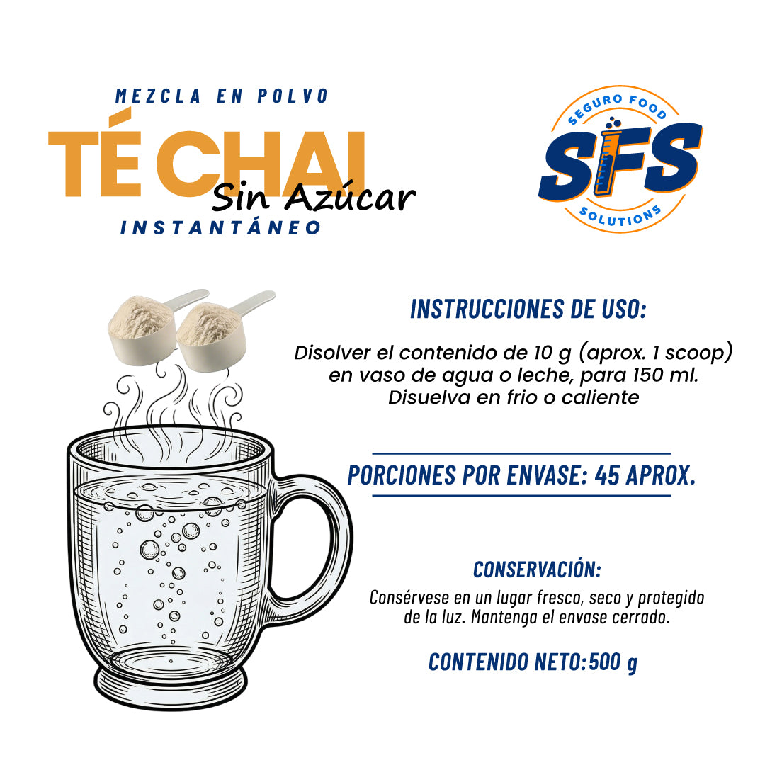TÉ CHAI SIN AZÚCAR  X 500 G